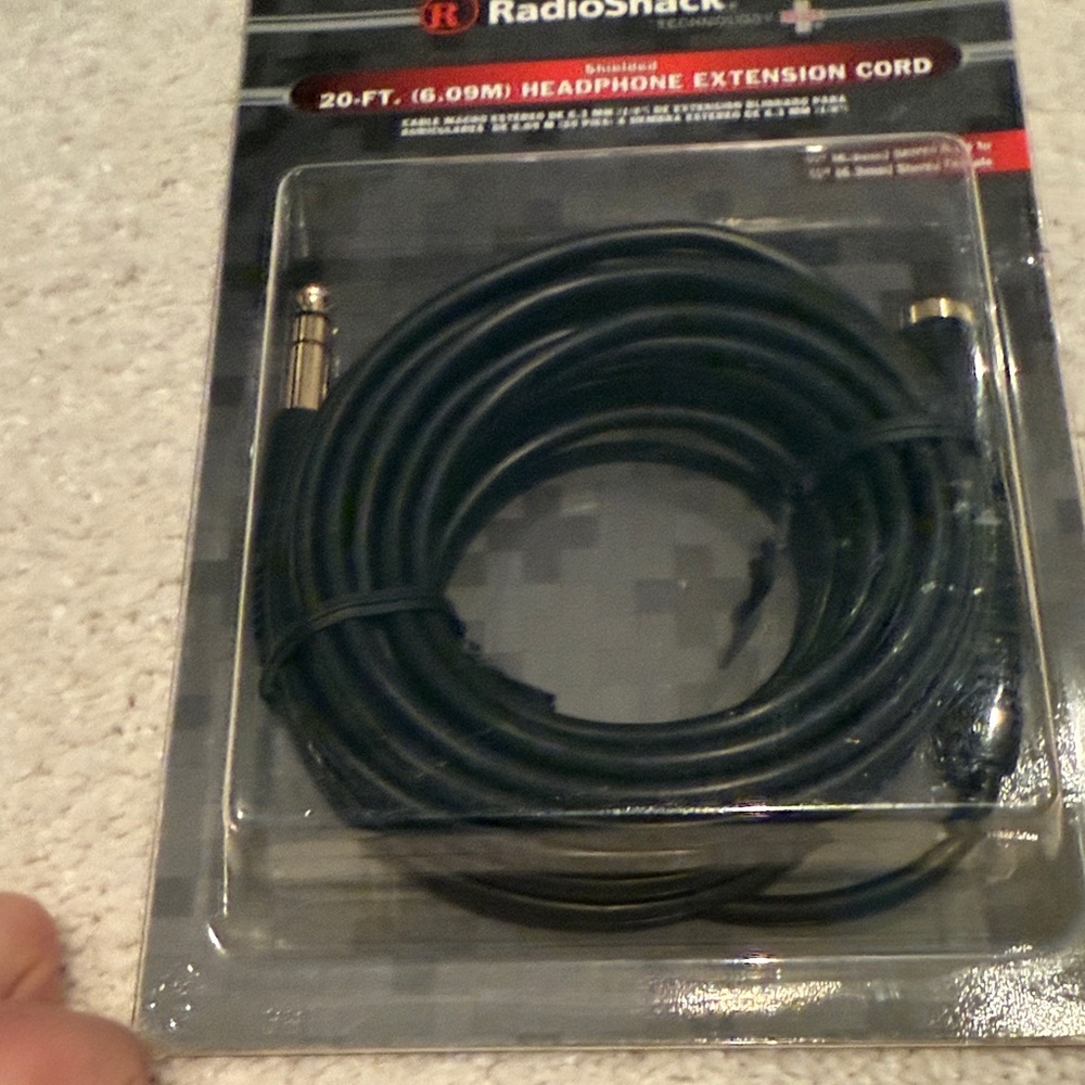 RadioShack 20-ft Shielded Headphone Extension Cord - Black